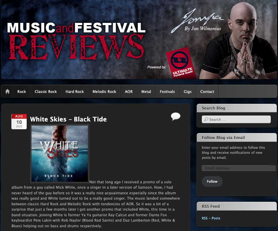 Black Tide album review Jon Wilmenius