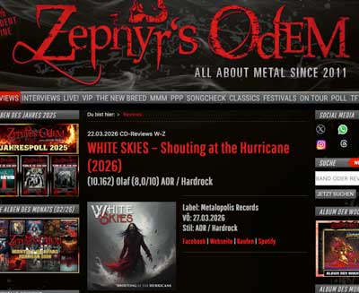 Zephyrs Odem - White Skies album review