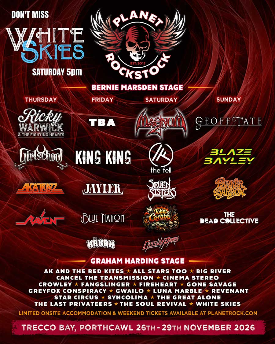 White Skies Planet Rockstock 2026 poster
