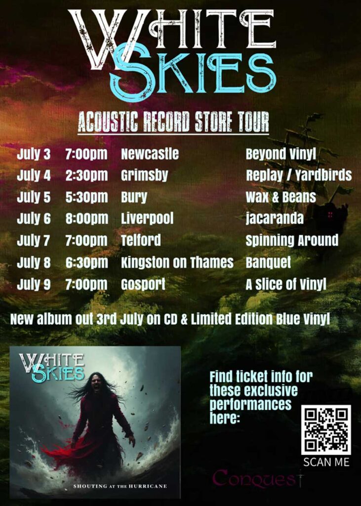 white-skies-acoustic-record-store-tour-2026-poster